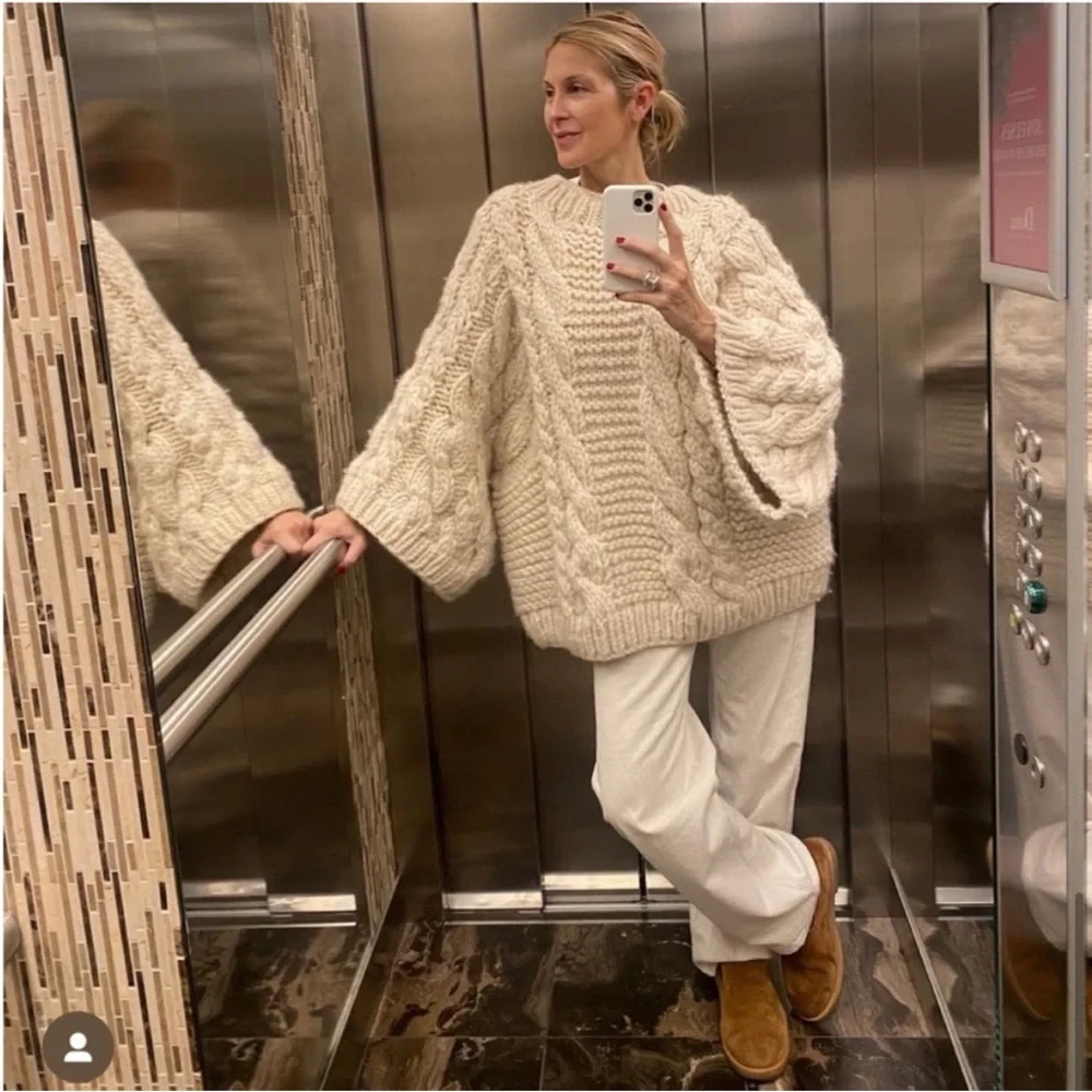 NWT J. Crew 100% Wool Handknit Fisherman Sweater - Picture 13 of 13